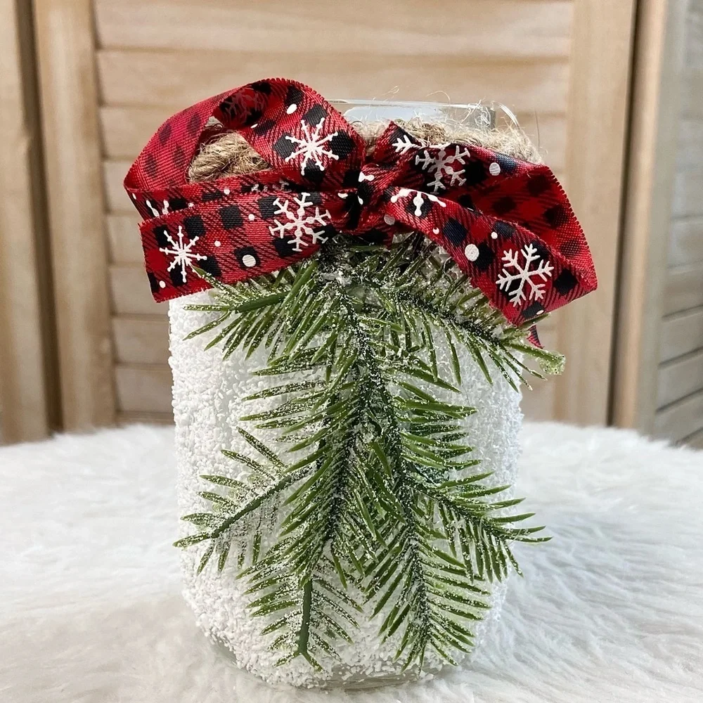 Frosted Woodland Glow Jar